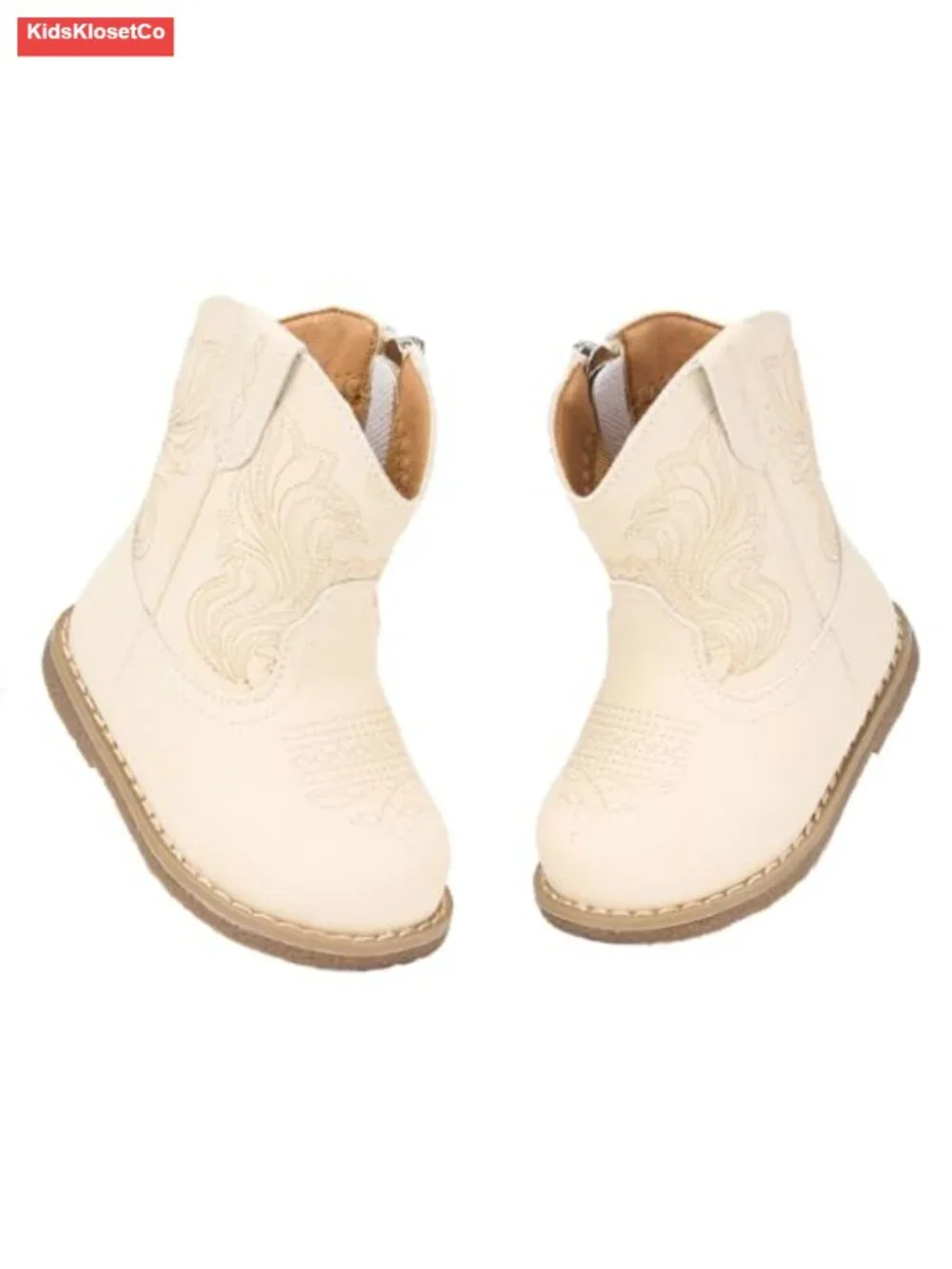 Toddler Boys Girls Western Boots Mid Calf Zipper Closure